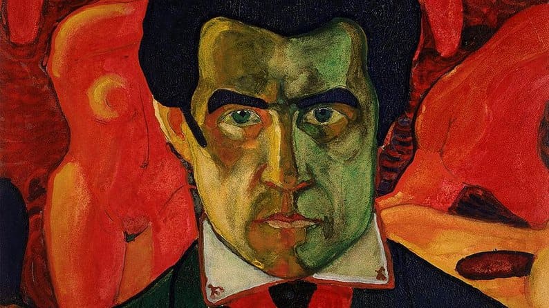 Малевич, автопортрет, 1908-1910 роки.