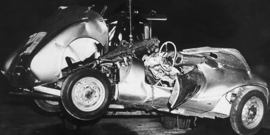 Porsche 550 Джеймса Діна після аварії